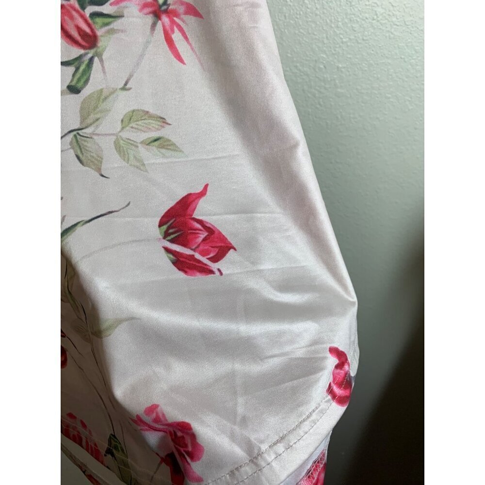 NWOT Business Casual Floral Print Silky Tank Top Womens Size 3XL White AC5 - Picture 3 of 4